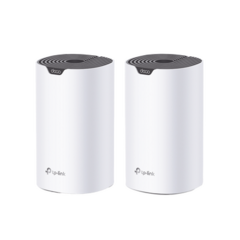 TP-LINK Kit 2 Routers Inalámbricos MESH Interior para Hogar / Doble Banda Wi-Fi 5 AC1900 Mbps / 3 Puerto Gigabit WAN/LAN / 3 Antenas Internas / Administración Mediante la App Deco (iOS, Android) DECOS7-2PACK