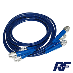 RF INDUSTRIES,LTD Juego de 3 Cables Doble Malla de 48" con Adaptadores UNIDAPT en los Extremos. MOD: RFA-4041