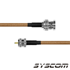 EPCOM INDUSTRIAL Cable Coaxial RG-142/U de 60 cm. para 50 Ohm, con Conectores BNC Macho a Mini UHF Macho. MOD: SBNC-142-MIN-60