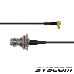 EPCOM INDUSTRIAL Cable RG-174/U de 30 cm, con Conectores MCX Macho en Angulo Recto a TNC Hembra. SMCX-174-TNCH-30
