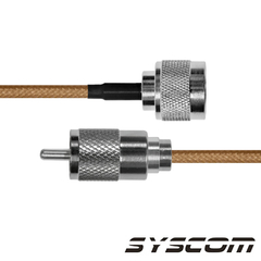 EPCOM INDUSTRIAL Cable Coaxial RG-142/U de 110 cm, con conectores N Macho a UHF Macho (PL-259). MOD: SN-142-UHF-110