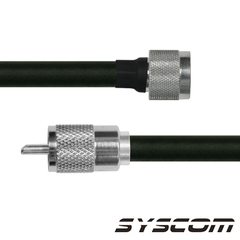 EPCOM INDUSTRIAL Cable Coaxial RG-214/U de 110 cm, con conectores N Macho a UHF Macho (PL-259). MOD: SN-214-UHF-110