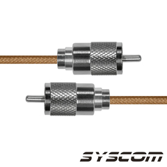 EPCOM INDUSTRIAL Cable Coaxial RG-142/U de 110 cm, con conectores UHF Macho a UHF Macho (PL-259). SUHF-142-UHF-110