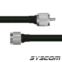 EPCOM INDUSTRIAL Cable RF400, con conectores UHF (PL-259) Macho / N Macho. MOD: SUHF-400-N-3500