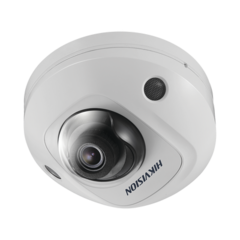 HIKVISION Mini Domo IP 4 Megapixel / Serie PRO / Lente 2.8 mm / 10 mts IR EXIR / Microfono Integrado / Exterior IP66 / IK08 / PoE / Audio y Alarmas / H.265+ / Videoanaliticos Integrados DS-2CD2543G0-IS