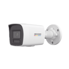 HIKVISION Bala IP 2 Megapixel / ACUSENSE Lite (Detección de Movimiento en Humanos y Vehículos) / Lente 2.8 mm / Luz Blanca 30 mts / Imagen a Color 24/7 / Exterior IP67 / WDR 120 dB / PoE / ONVIF DS-2CD1027G2H-LIUF