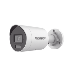 HIKVISION Bala IP 4 Megapixel / Lente 2.8 mm / 40 mts IR EXIR / Exterior IP67 / WDR 120 dB / PoE / Micrófono Integrado / ACUSENSE (Evita Falsas Alarmas) / Metal / MicroSD / ONVIF DS-2CD2043G2-LI2U