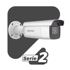 HIKVISION Bala IP 2 Megapixel / Lente Mot. 2.8 a 12 mm / 60 mts IR EXIR / Exterior IP67 / IK10 / WDR 120 dB / PoE / Videoanaliticos (Filtro de Falsas Alarmas) / Entrada y Salida de Audio y Alarma / microSD DS-2CD2623G2-IZS