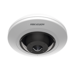 HIKVISION Mini Fisheye IP 5 Megapixel / Panorámica 180° - 360° / 8 mts IR / Interior / PoE / HEOP / Detección Facial / Microfono Integrado / AcuSense DS-2CD3956G2-IS(U) - buy online