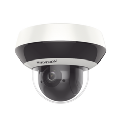 HIKVISION Mini Domo PTZ IP 4 Megapixel / 4X Zoom / H.265+ / 20 mts IR EXIR / WDR / PoE / IK10 /Exterior IP66 / DarkFighter / Micrófono Integrado MOD: DS-2DE2A404IW-DE3(C0)(S6)