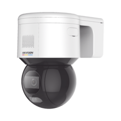 HIKVISION [ PROTECCIÓN ACTIVA ] Domo PT IP 4 Megapixel / Imagen a Color 24/7 / Lente 4 mm / Luz Blanca 30 mts / Exterior IP66 / ACUSENSE (Evita Falsas Alarmas) / PoE+ / Micrófono y Bocina Integrada / WDR 120 dB MOD: DS-2DE3A400BW-DE(F1)(S5)(B)