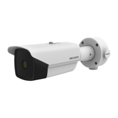 HIKVISION Bala IP Térmica 384 X 288 / Lente 15 mm / Termométrica / Detección de Temperatura / Anticorrosión / PoE / Exterior IP67 / MicroSD MOD: DS-2TD2138-15/QY