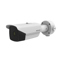 HIKVISION Bala IP Térmica 384 X 288 / Lente 25 mm / Termométrica / Detección de Temperatura/ Anticorrosivo / PoE+ / Exterior IP67 / MicroSD MOD: DS-2TD2138-25/QY