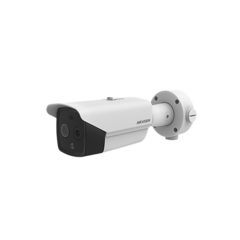 HIKVISION Bala IP Dual / Térmica 9.7 mm (160 x 120) / Óptico 8 mm (4 Megapixel) / DETECCIÓN DE PERSONAS 183 m /40 mts IR / Exterior IP67 / PoE / Termométrica / Detección de Temperatura / Sirena y Luz Inte / Micro SD 32 GB Incluida MOD: DS-2TD2617-10/QA - buy online