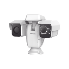 HIKVISION Punta de Poste IP Dual / Térmica 50 mm (384 X 288) + Óptico 40X (4 Megapixel) / 800 mts IR / IP66 / Detección de Temperatura / microSD MOD: DS-2TD6237-50H4L/W