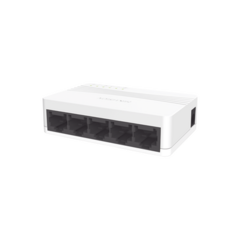 HIKVISION Switch No Administrable de 5 Puertos para Escritorio / Fast Ethernet 10 / 100 Mbps / Diseño Compacto y Estetico DS-3E0105D-E
