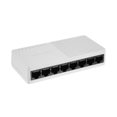 HIKVISION Switch No Administrable de Escritorio de 8 Puertos / Fast Ethernet 10 / 100 Mbps / Diseño Compacto y Estetico DS-3E0108D-O