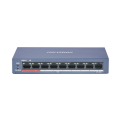 HIKVISION Switch PoE+ / No Administrable / 8 Puertos 10/100 Mbps PoE+ / 1 Puerto 100 Mbps Uplink / PoE hasta 250 metros / 60 W MOD: DS-3E0109P-E/M(B)
