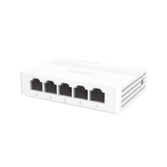 HIKVISION Switch Gigabit No Administrable de Escritorio con 5 puertos 10 / 100 / 1000 Mbps / Diseño Compacto y Estetico DS-3E0505D-E