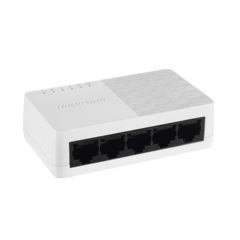 HIKVISION Switch Gigabit No Administrable de Escritorio con 5 puertos 10 / 100 / 1000 Mbps / Diseño Compacto y Estetico DS-3E0505D-O