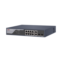 HIKVISION Switch PoE+ / Administrable / Uso en Rack (1 U) / 8 Puertos PoE+ / 2 Puertos SFP / 2 Puertos Uplink Gigabit / Configuración Remota desde Hik-PartnerPro / PoE Hasta 250 Metros / 125 W DS-3E1310P-SI