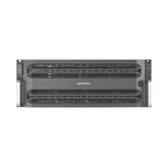 HIKVISION Servidor de Almacenamiento en Red / Soporta 24 Discos Duros (Incluye 24 Discos de 10 TB) / RAID / iSCSI / Graba 448 canales IP / Doble Controlador DS-A82024D/240