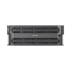 HIKVISION Servidor de Almacenamiento en Red / Soporta 24 Discos Duros (No Incluye Discos) / RAID / iSCSI / Graba 448 canales IP / Doble Controlador DS-A82024D(B)