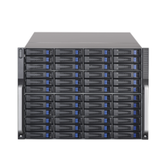 HIKVISION Servidor de almacenamiento cluster / 48 Bahías de disco duro / Controlador simple / Graba 600 canales IP / Fuente redundante DS-A83048S-ICVS