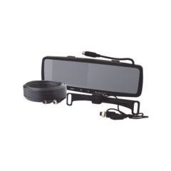 ECCO Sistema alámbrico de reversa con cámara y monitor de 4.3 pulgadas, Incluye cámara para placa de 170° MOD: EC4210BK