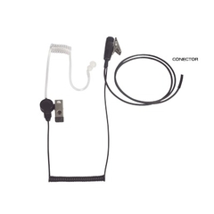 TXPRO Micrófono - audífono de solapa con tubo acústico transparente para ICOM IC-F11/ 14/ 3021/ 3013/ 3103/ 3003/ 1100D/2100D MOD: TXEHIAV2