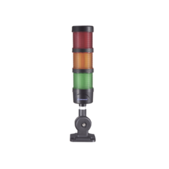 EPCOM INDUSTRIAL SIGNALING Barra Led Indicadora de estado color Rojo, Ámbar y Verde, con Buzzer integrado, a 100-240 VAC con Montaje incluido de 60 mm de diámetro EI-3-RAG-110240