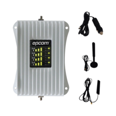 EPCOM KIT de Amplificador de Señal Celular Para Vehículo/ Soporta y Mejora la Señal Celular 4.5G, 4G LTE/ Múltiples Operadores, usuarios y dispositivos/ Ideal para Vehículo tipo Camioneta, Pick up o Sedán. MOD: EP-AM23-4G