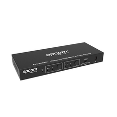 EPCOM PROAUDIO Matricial HDMI | 2x2 | 4K2K@60Hz | HDR | YCbCr 4:4:4 | EDID Auto | Extractor de Audio | Salida de audio análoga y digitalizados | HDCP 2.2 | 18 Gbps EPC-MXB22A