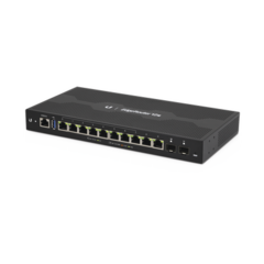 UBIQUITI NETWORKS EdgeRouter 12 PoE pasivo 24 V, con 10 puertos 10/100/1000 Mbps + 2 puertos SFP, con funciones avanzadas de ruteo ER-12P
