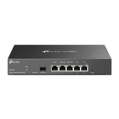 TP-LINK Router VPN - SDN Multi-WAN Gigabit / 1 puerto LAN Gigabit / 1 puerto WAN Gigabit / 1 puerto WAN SFP / 2 puertos Auto configurables LAN/WAN / 150,000 Sesiones Concurrentes / Administración Centralizada OMADA SDN. MOD: ER7206