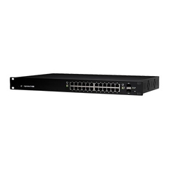 UBIQUITI NETWORKS Switch EdgeMAX administrable de 24 puertos Gigabit con PoE+/PoE Pasivo 24V + 2 Puertos SFP, 250 W MOD: ES-24-250W