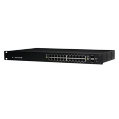 UBIQUITI NETWORKS Switch EdgeMAX Administrable de 24 Puertos Gigabit con PoE+/PoE Pasivo 24V + 2 Puertos SFP, 500 W MOD: ES-24-500W