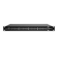 UBIQUITI NETWORKS Switch EdgeMAX Administrable de 48 Puertos Gigabit con PoE+/PoE Pasivo 24V + 2 Puertos SFP + 2 Puertos SFP+, 750 W MOD: ES-48-750W