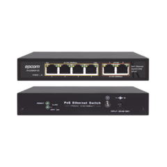 EPCOM TITANIUM Switch PoE / 100 Metros PoE / 4 puertos 802.3af /at 10/100/1000 Mbps + 2 puerto uplink MOD: ET-1004GP-2G