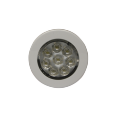 ECCO Mini luz de cortesía de 8 LEDs circular con bisel blanco 2.8" MOD: EW0210