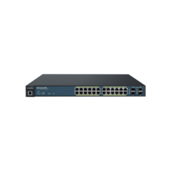 ENGENIUS Switch PoE Administrable de 24 Puertos Gigabit, 4 Puertos SFP, Soporta Hasta 410 W con Opción de Controlador para Serie Neutron y Enturbo. EWS1200-28TFP