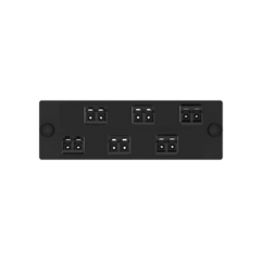 PANDUIT Placa Acopladora de Fibra Optica FAP, Con 6 Conectores LC Duplex (12 Fibras), Para Fibra Multimodo OM3/OM4, Color Negro FAP6WABLDLCZ