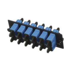 PANDUIT Placa Acopladora de Fibra Optica FAP, Con 6 Conectores SC Duplex (12 Fibras), Para Fibra Monomodo OS1/OS2, Color Azul MOD: FAP6WBUDSCZ