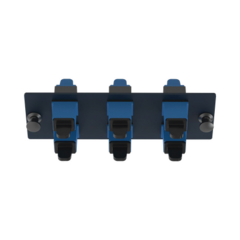 PANDUIT Placa Acopladora de Fibra Optica FAP, Con 6 Conectores SC Simplex (6 Fibras), Para Fibra Monomodo OS1/OS2, Color Azul MOD: FAP6WBUSCZ