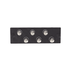 PANDUIT Placa Acopladora de Fibra Óptica FAP, Con 6 Conectores ST Simplex (6 Fibras), Para Fibra Monomodo OS1/OS2, Color Negro MOD: FAP6WSTZ