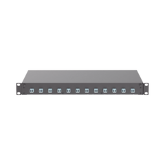 PANDUIT Panel de Distribuidor de Fibra Óptica, Con 12 Conectores LC Duplex (24 Fibras), Para Fibra Multimodo OM3/OM4, 1 UR MOD: FD1W12AQDLCZ