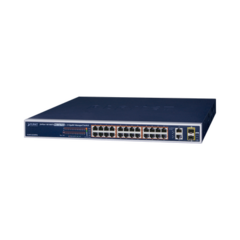 PLANET Switch administrable de 24 puertos 10/100TX PoE+ y 2 puertos combo TP/SFP Gigabit MOD: FGSW-2624HPS