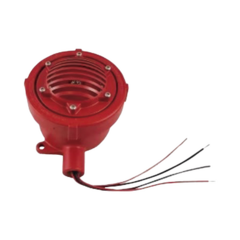 FEDERAL SIGNAL INDUSTRIAL Bocina Vibratone a prueba de explosiones para exterior y ubicaciones peligrosas, 24 Vcd, roja FHEX24SMR