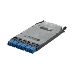 PANDUIT Cassette HD Flex™ Con 6 Puertos LC Duplex (12 Fibras), Para Fibra Monomodo OS2, Color Azul FHS9N-12-10N