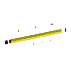 PANDUIT Kit de Administrador de Cables Vertical FiberRunner 4X4, Incluye Soportes de Montaje y Accesorios, Color Amarillo FRHD4KTYL